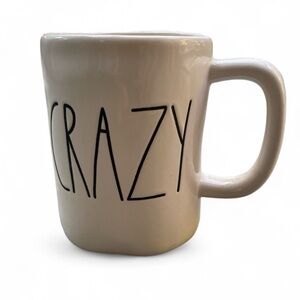 Rae Dunn Big CRAZY White Ceramic Mug artisan collection